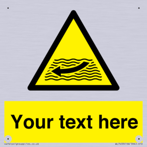 Custom Warning strong river flows